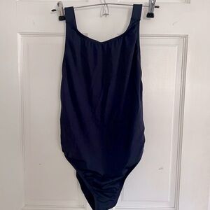 Andie Swim Deep Navy Blue Women's One Piece Swimsuit M